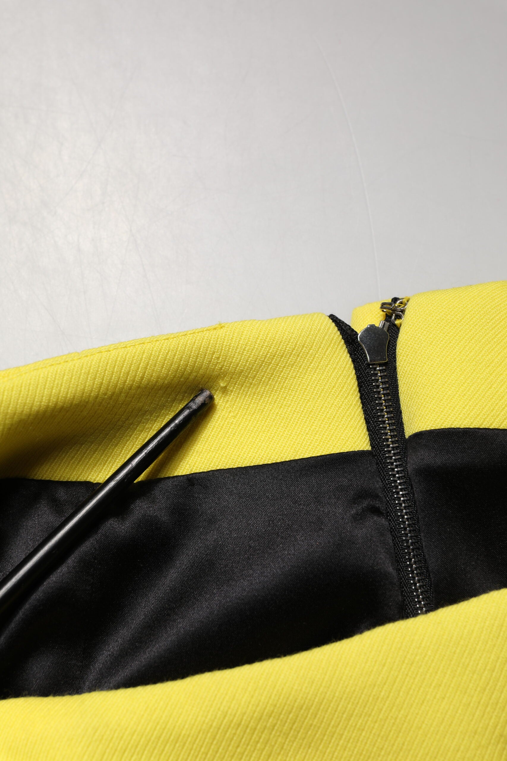 Dolce & Gabbana Yellow Wool Buttoned High Waist Mini Skirt | Regal Royce