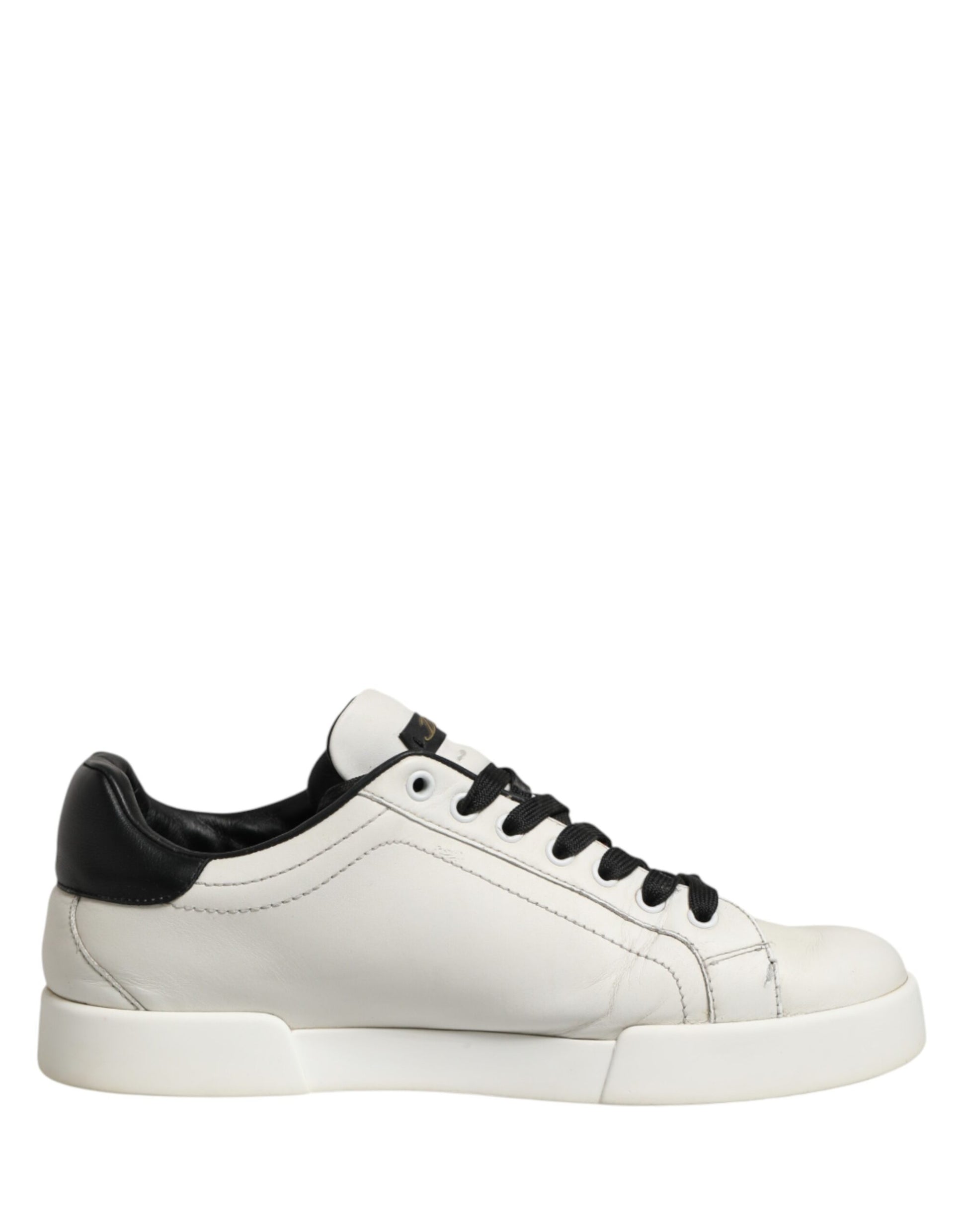 Dolce & Gabbana White Black Crown Low Top Sneakers Men  Shoes