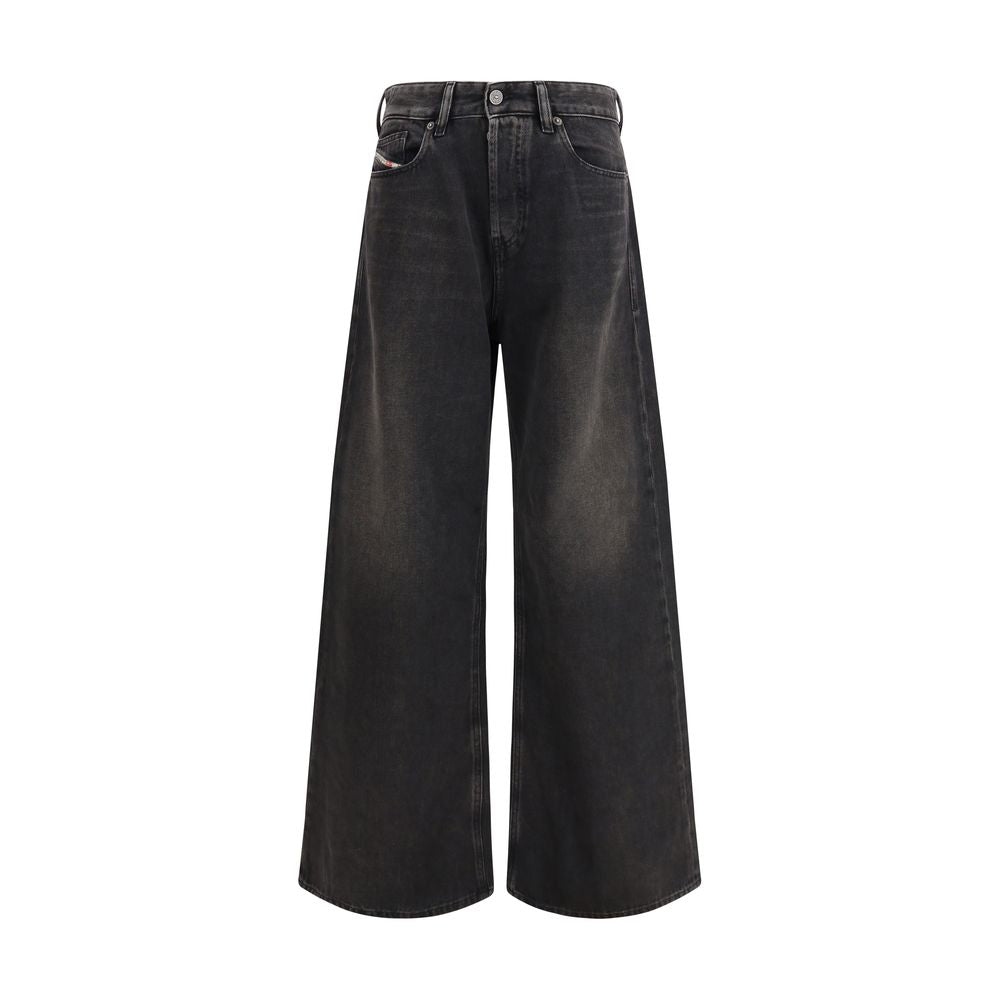Diesel Black Cotton Relaxed Fit Jeans | Regal Royce