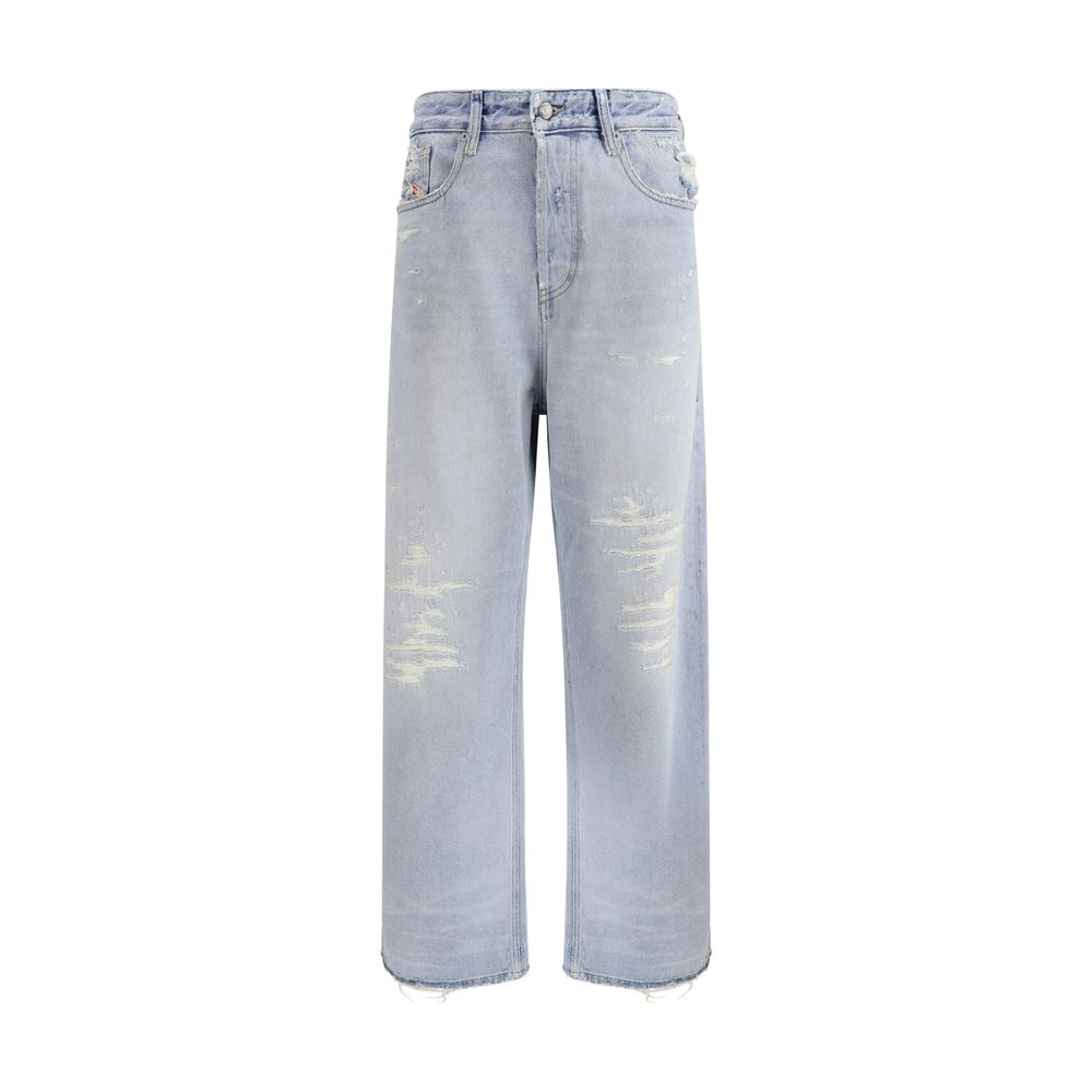 Diesel Light Blue Cotton Relaxed Fit Jeans | Regal Royce