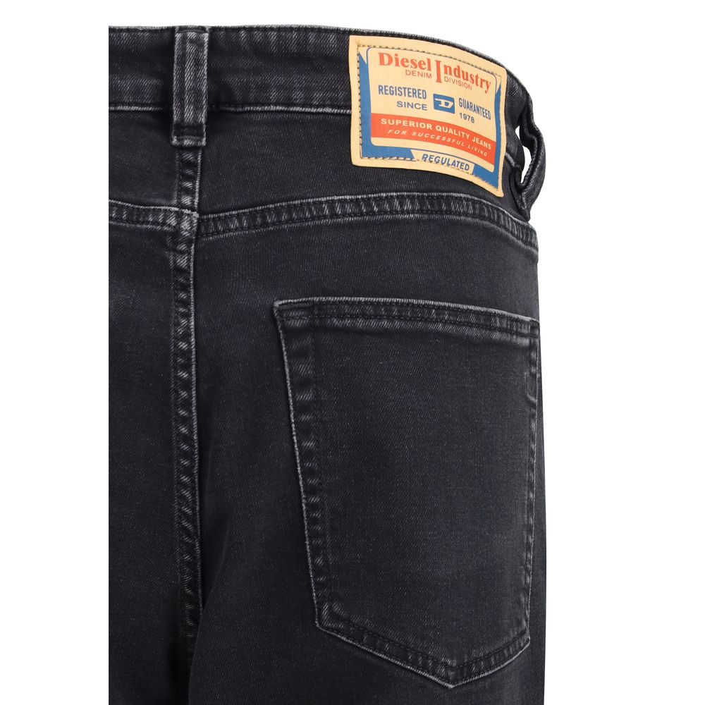 Diesel Black Cotton Relaxed Fit Jeans | Regal Royce