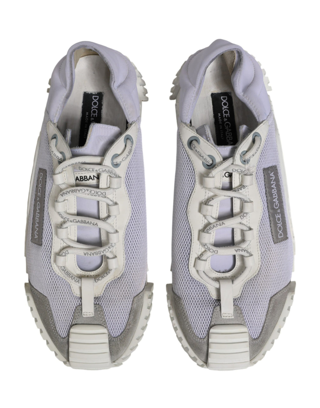 Dolce & Gabbana White Lace Up Low Top NS1 Sneakers Men Shoes