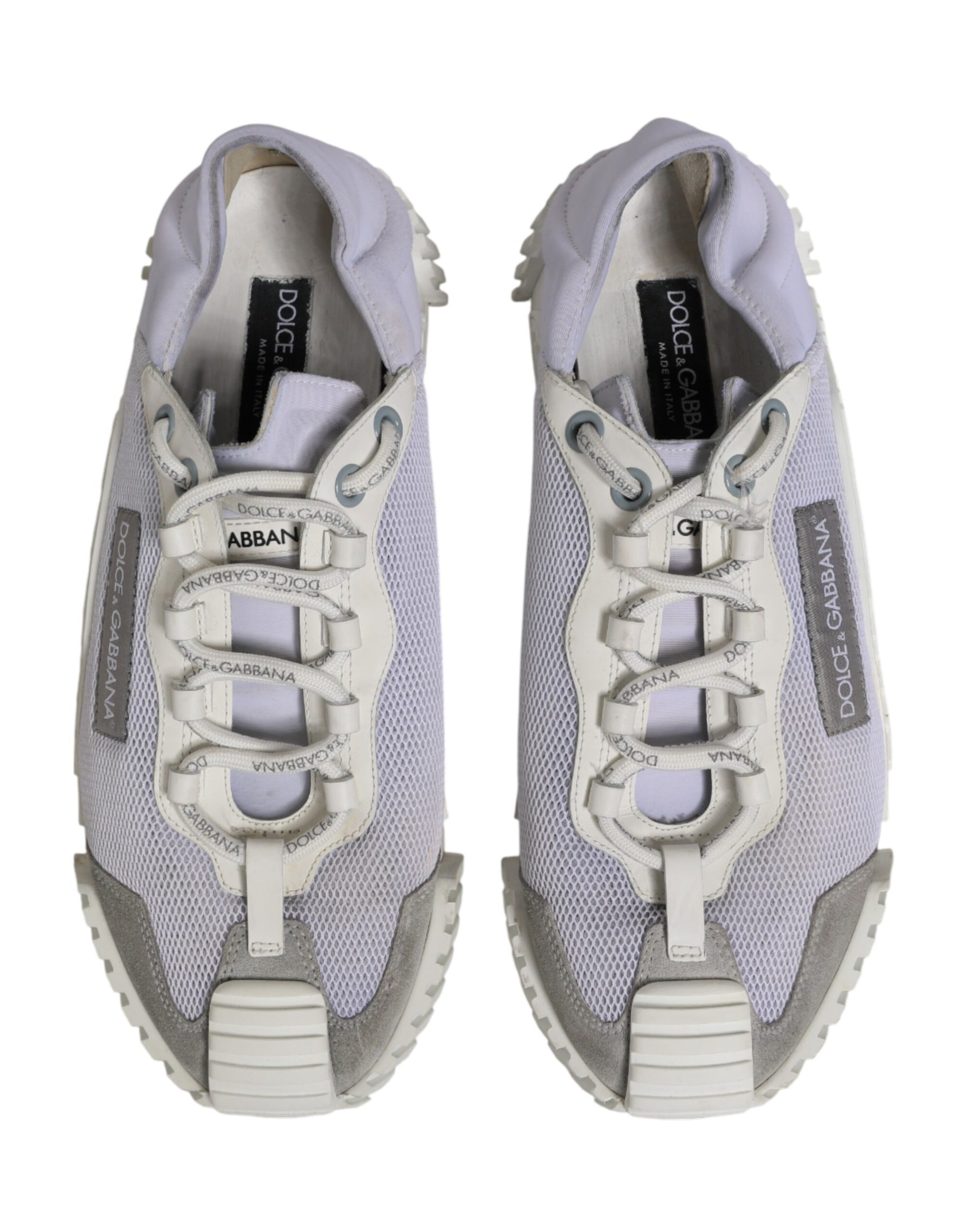 Dolce & Gabbana White Lace Up Low Top NS1 Sneakers Men Shoes | Regal Royce