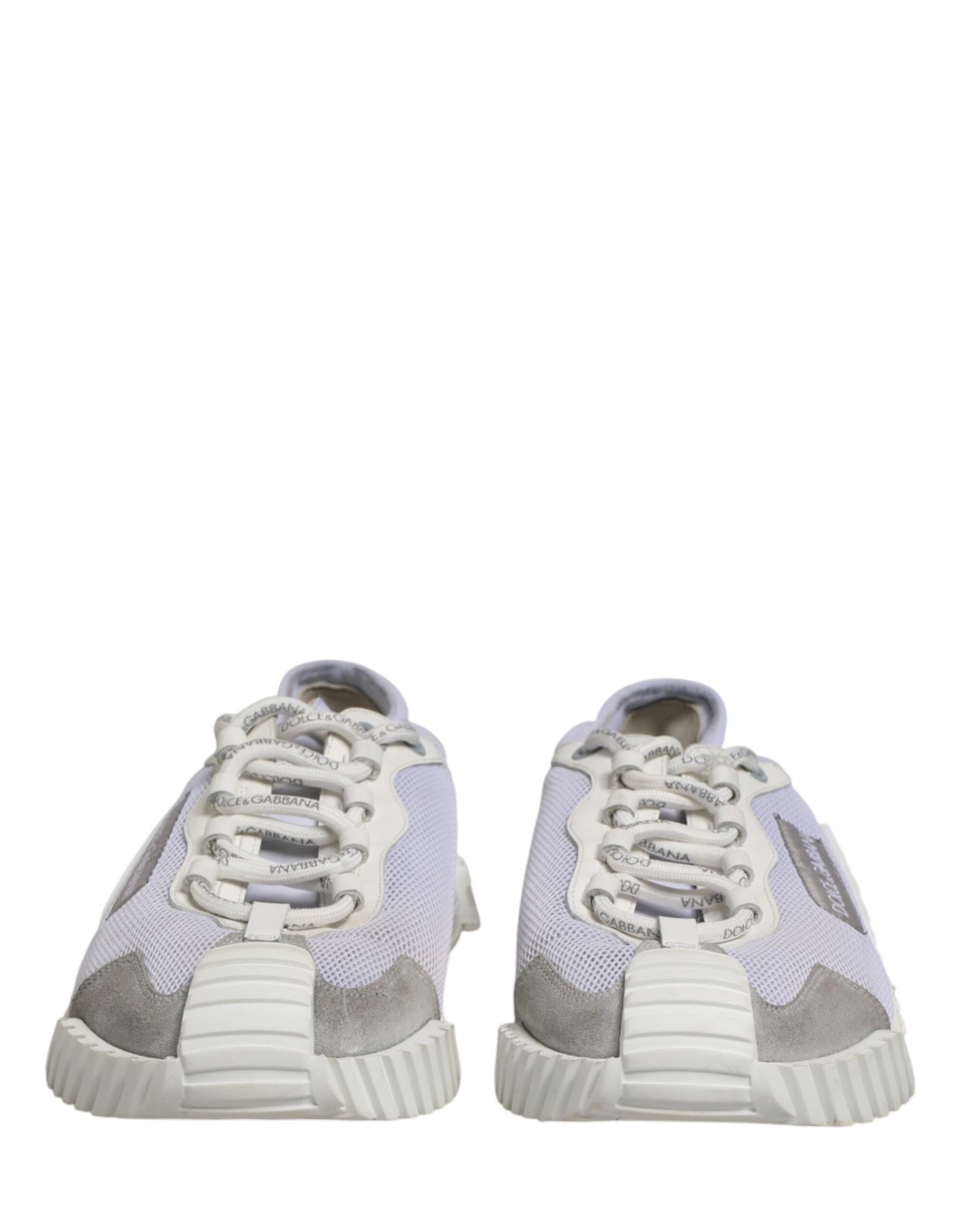 Dolce & Gabbana White Lace Up Low Top NS1 Sneakers Men Shoes | Regal Royce