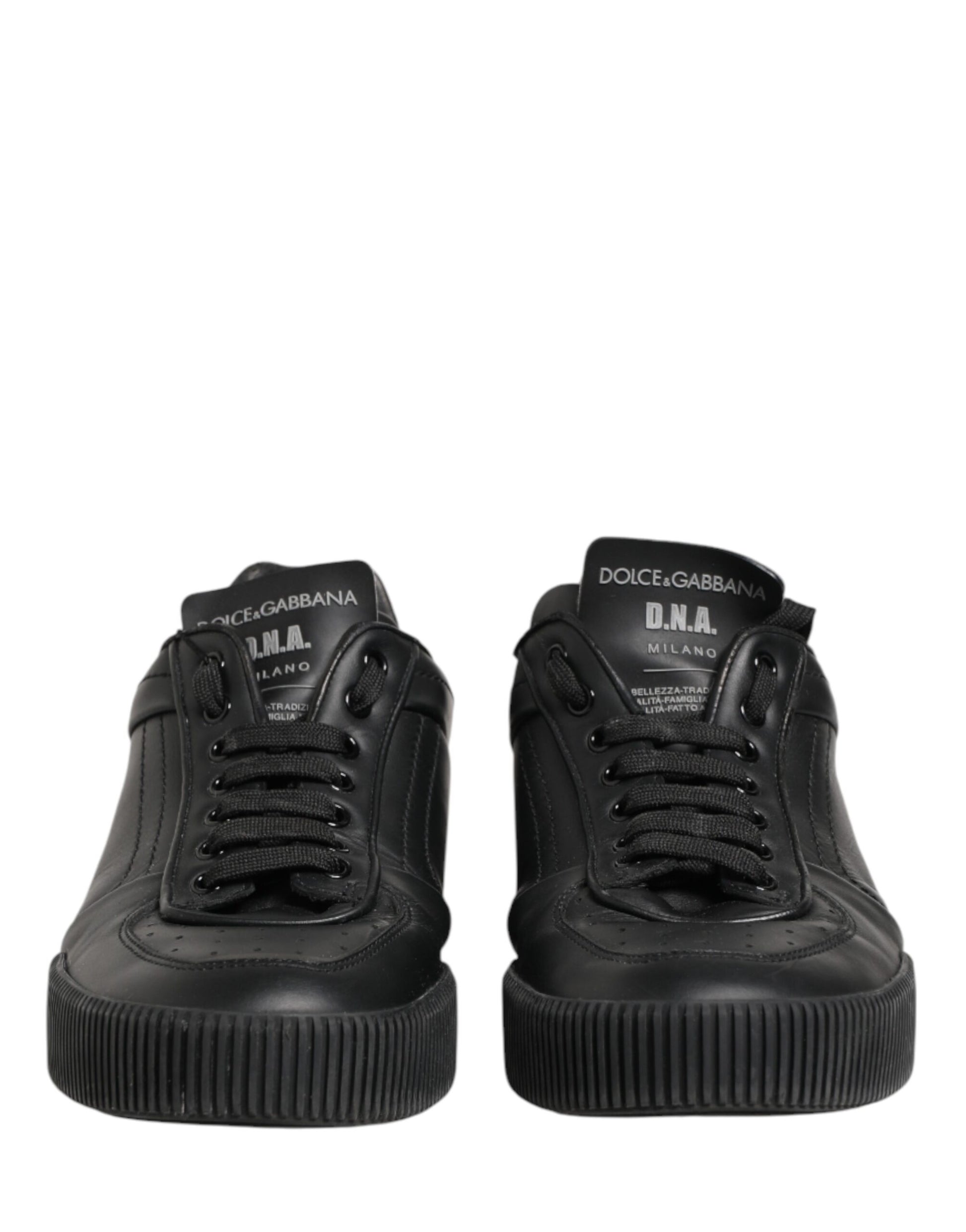 Dolce & Gabbana Black MIAMI Calf Low Top Men Sneakers  Shoes | Regal Royce