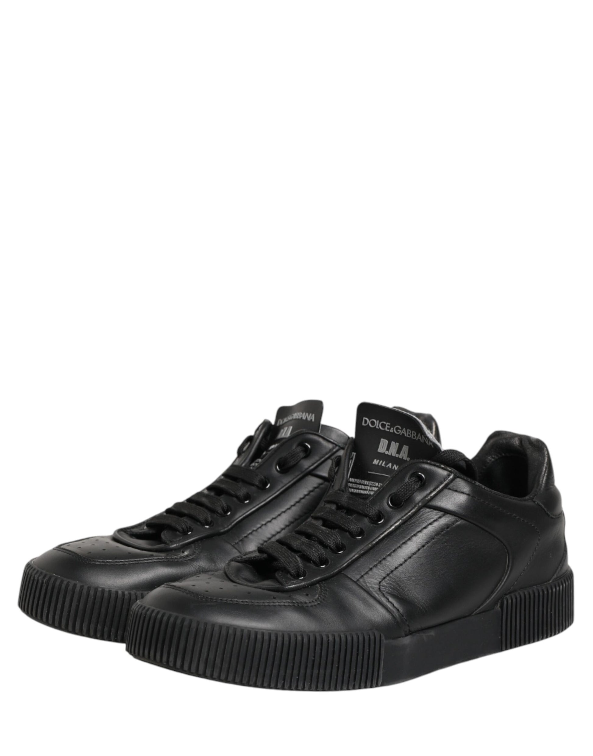 Dolce & Gabbana Black MIAMI Calf Low Top Men Sneakers  Shoes | Regal Royce