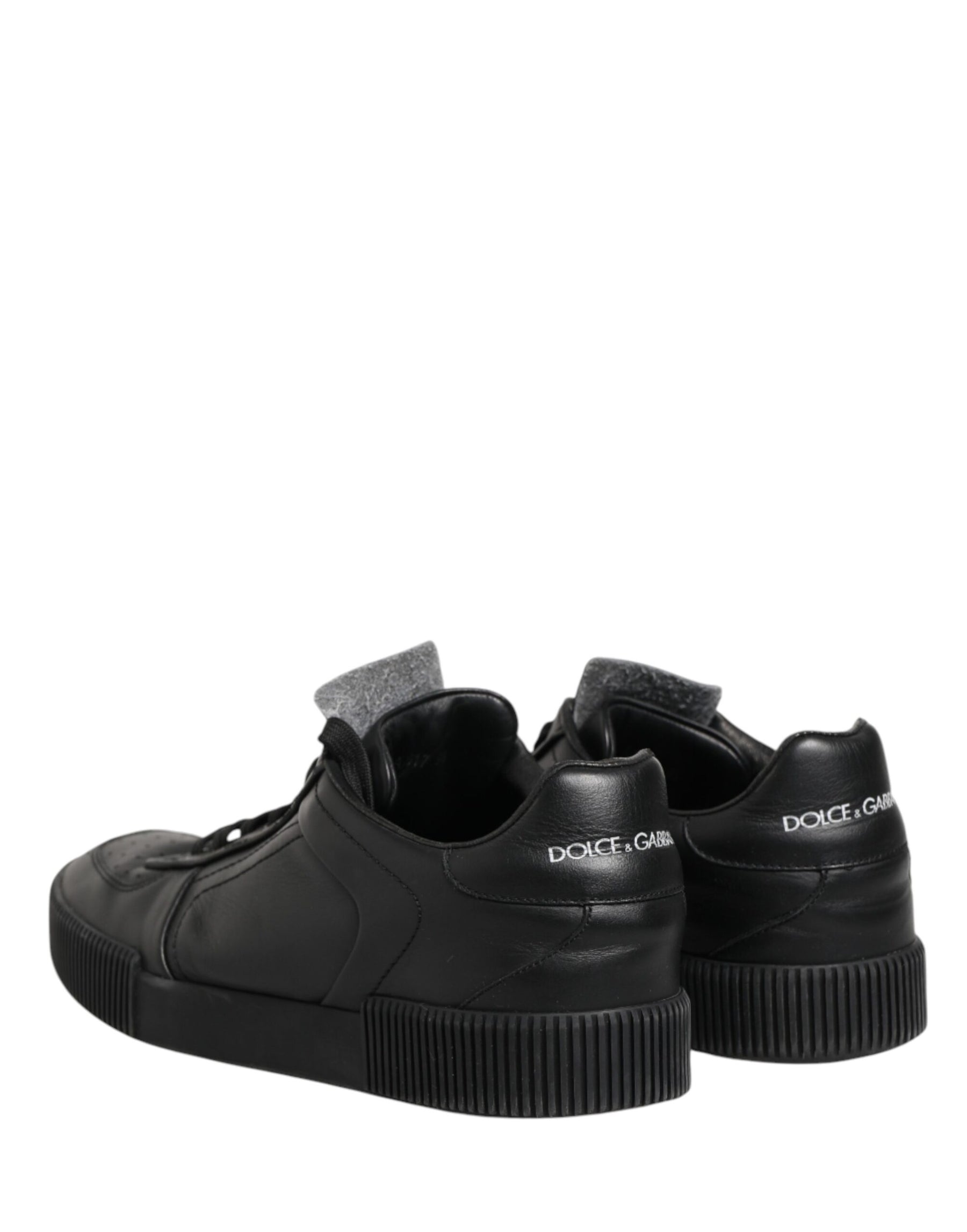 Dolce & Gabbana Black MIAMI Calf Low Top Men Sneakers  Shoes | Regal Royce