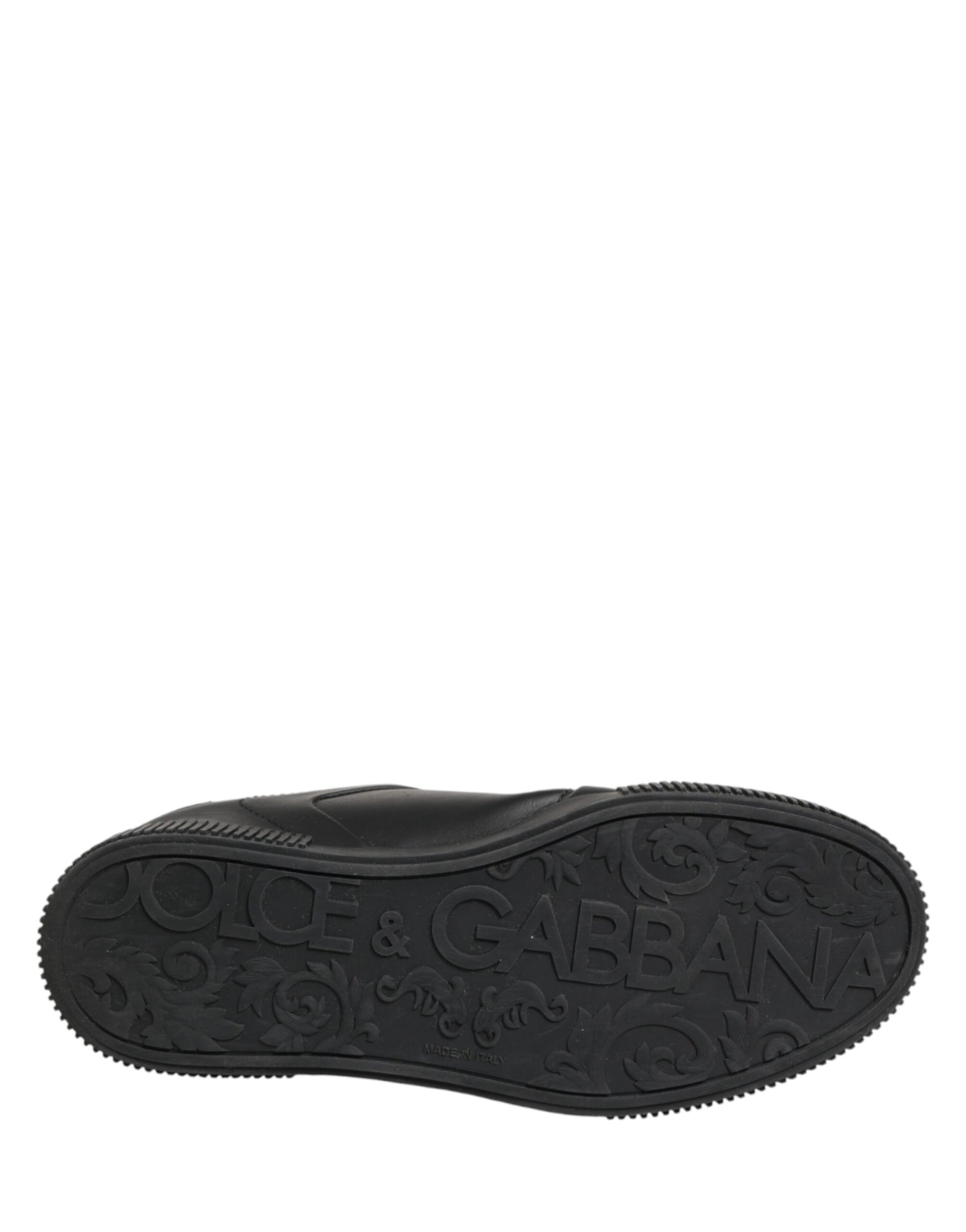 Dolce & Gabbana Black MIAMI Calf Low Top Men Sneakers  Shoes | Regal Royce