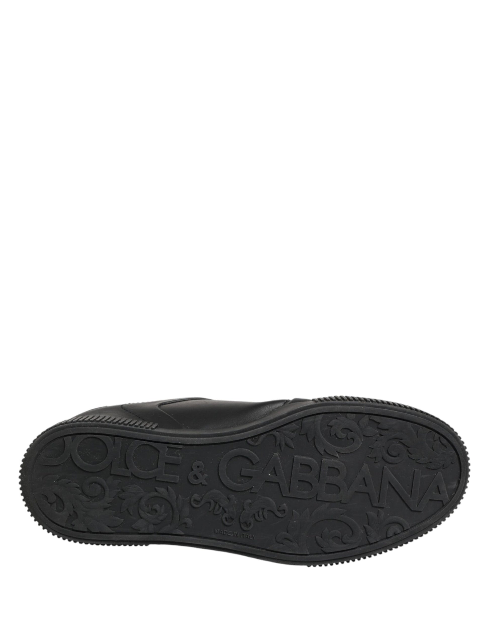 Dolce & Gabbana Black MIAMI Calf Low Top Men Sneakers  Shoes | Regal Royce