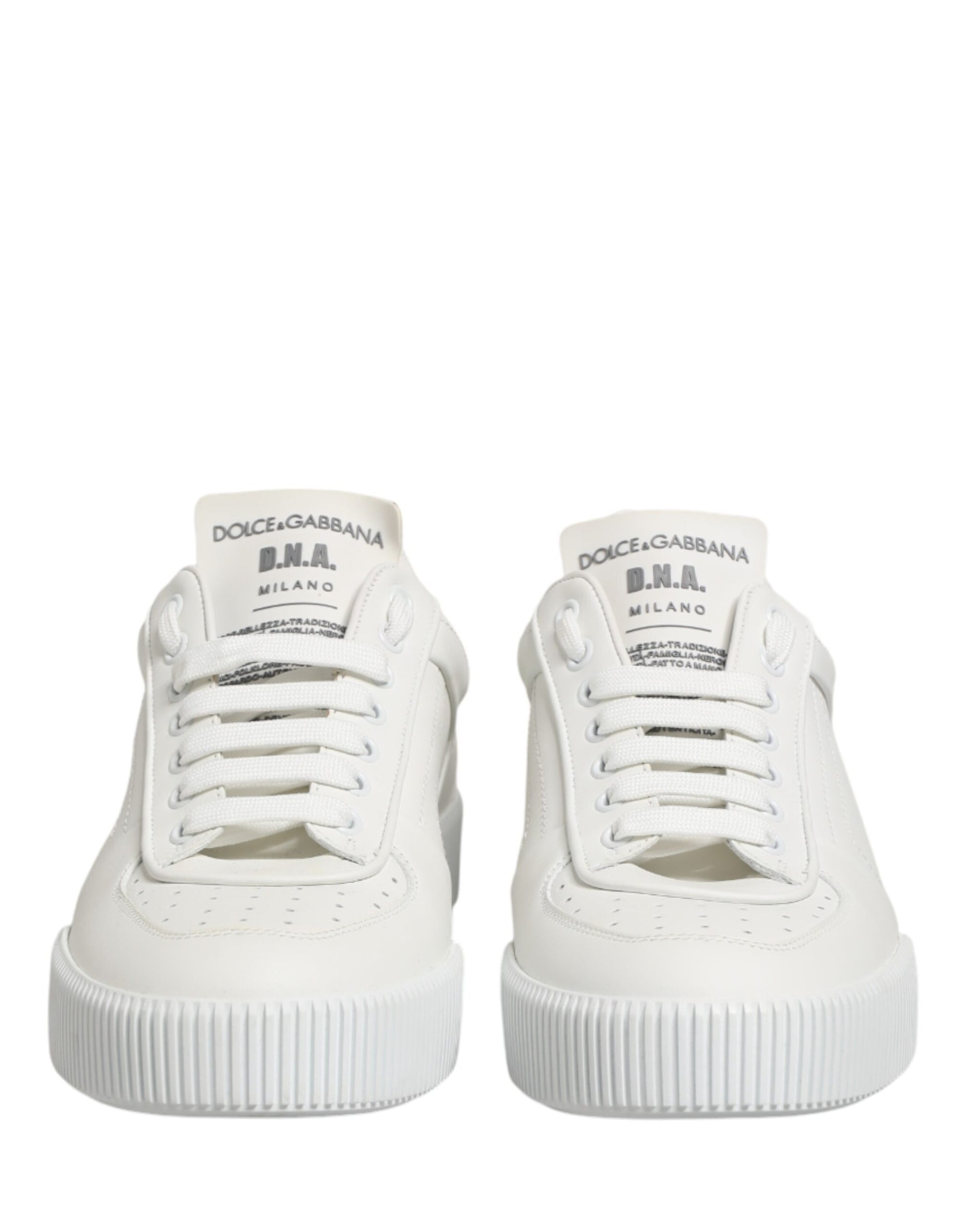 Dolce & Gabbana MIAMI Calf Low Top Men Sneakers  White | Regal Royce