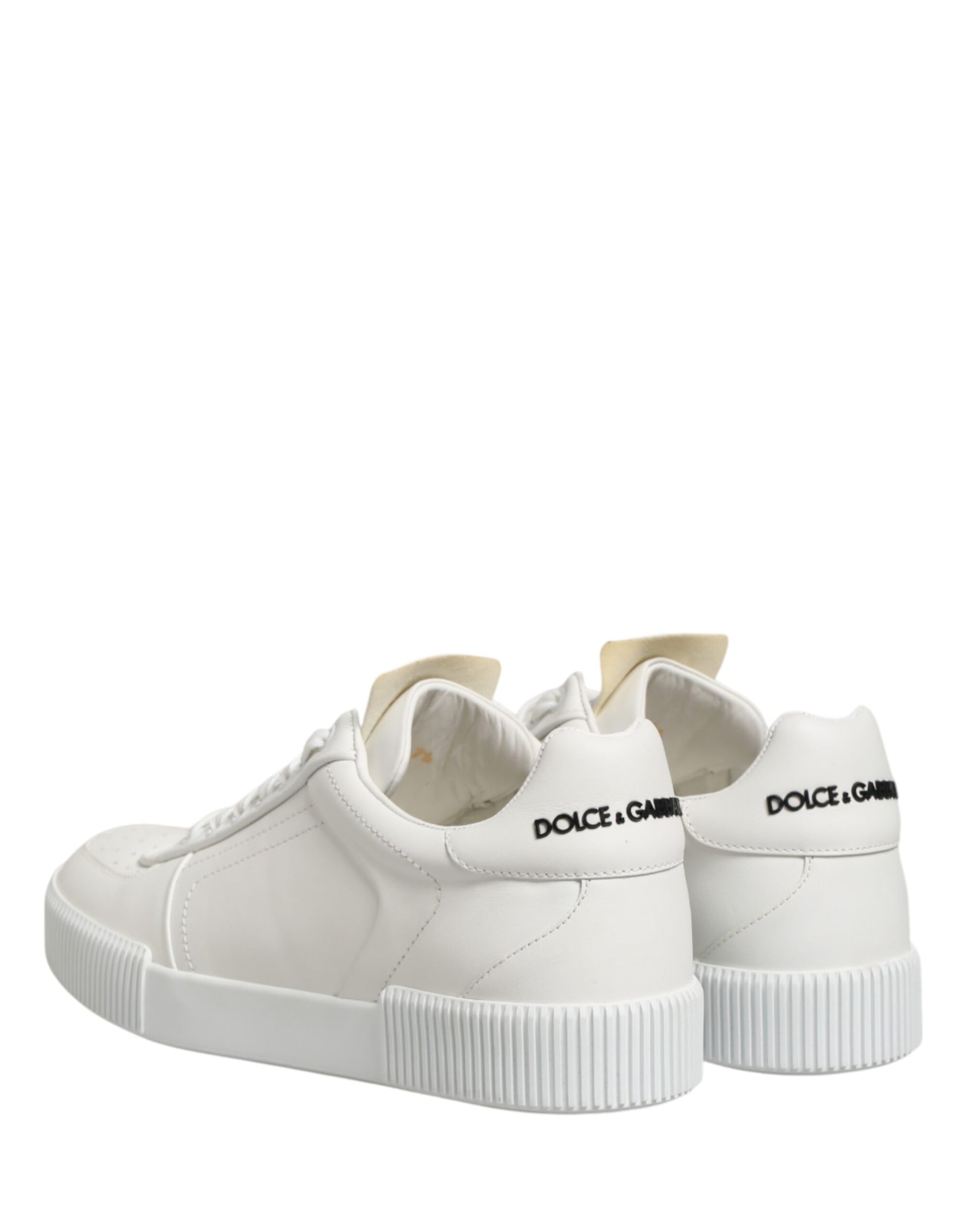 Dolce & Gabbana MIAMI Calf Low Top Men Sneakers  White | Regal Royce