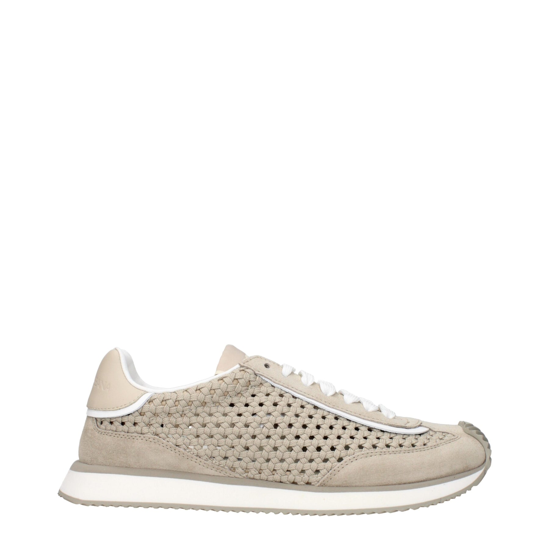 Dolce & Gabbana Beige Fabric Low Top Sneakers | Regal Royce
