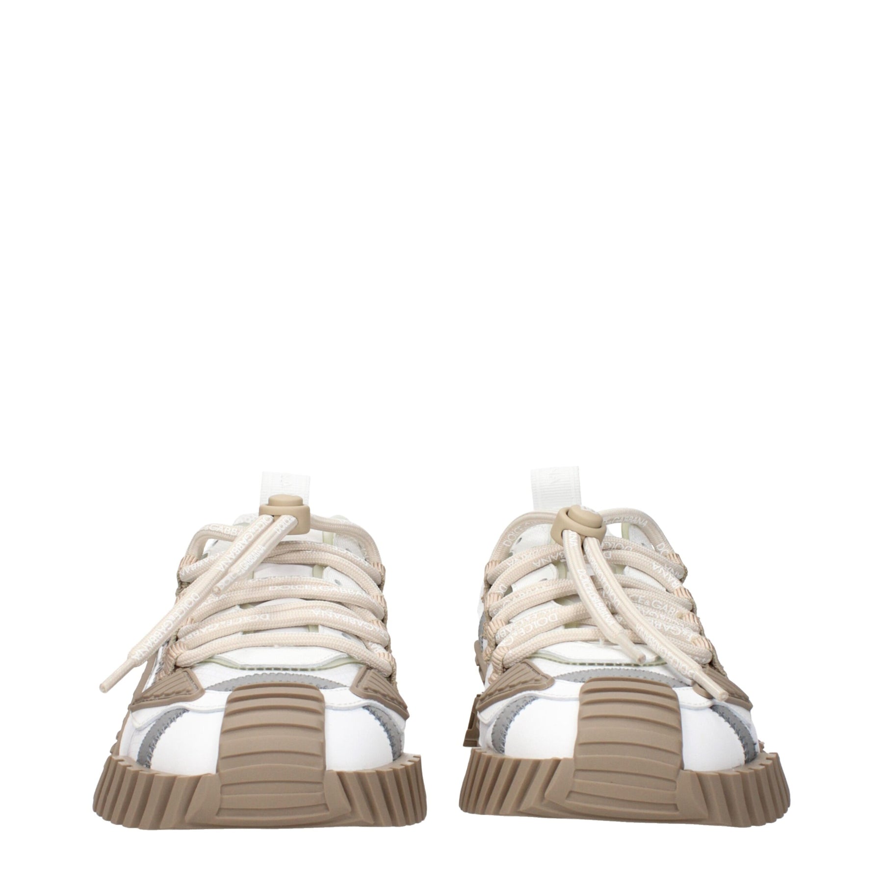 Dolce & Gabbana White Fabric Athletic Sneakers | Regal Royce