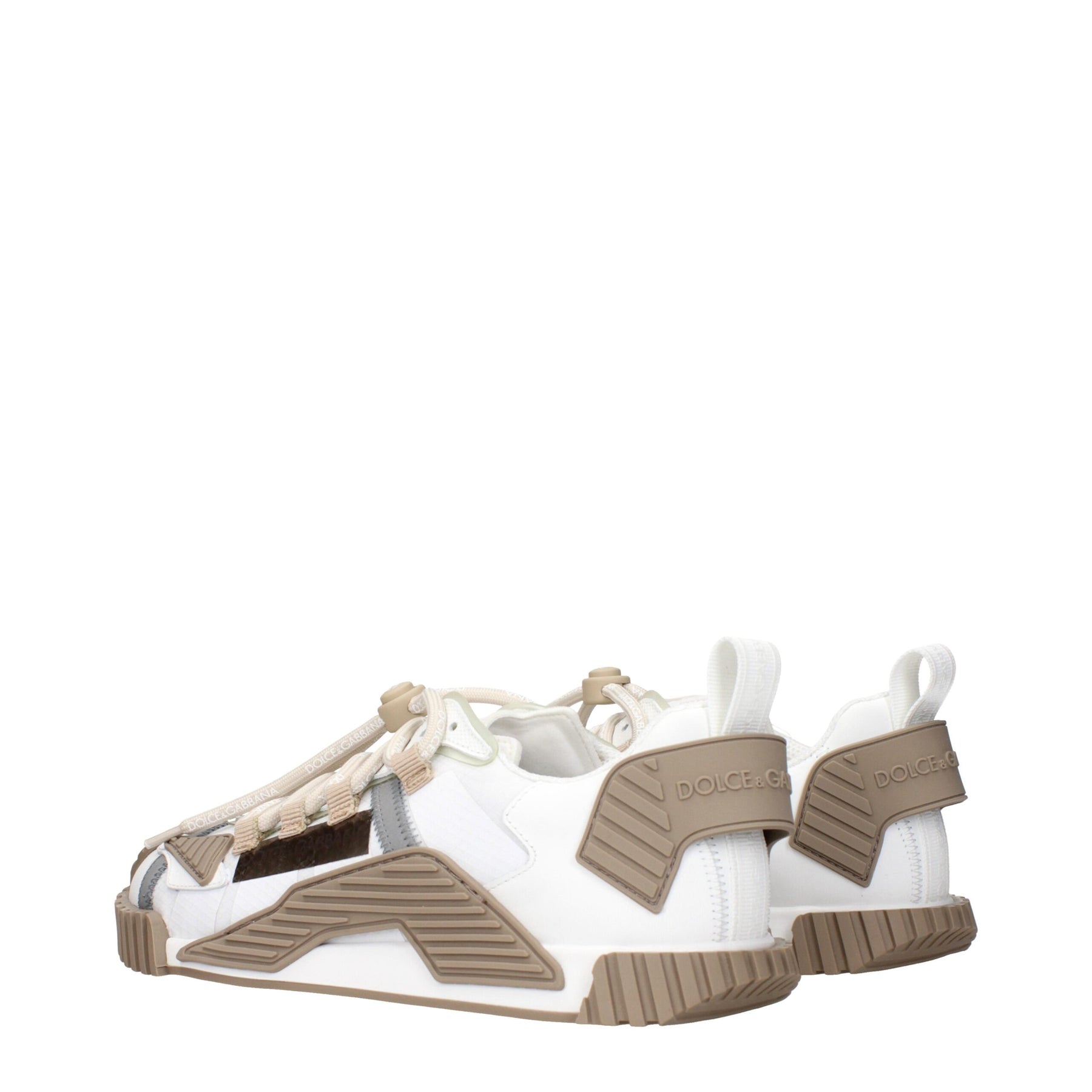 Dolce & Gabbana White Fabric Athletic Sneakers | Regal Royce
