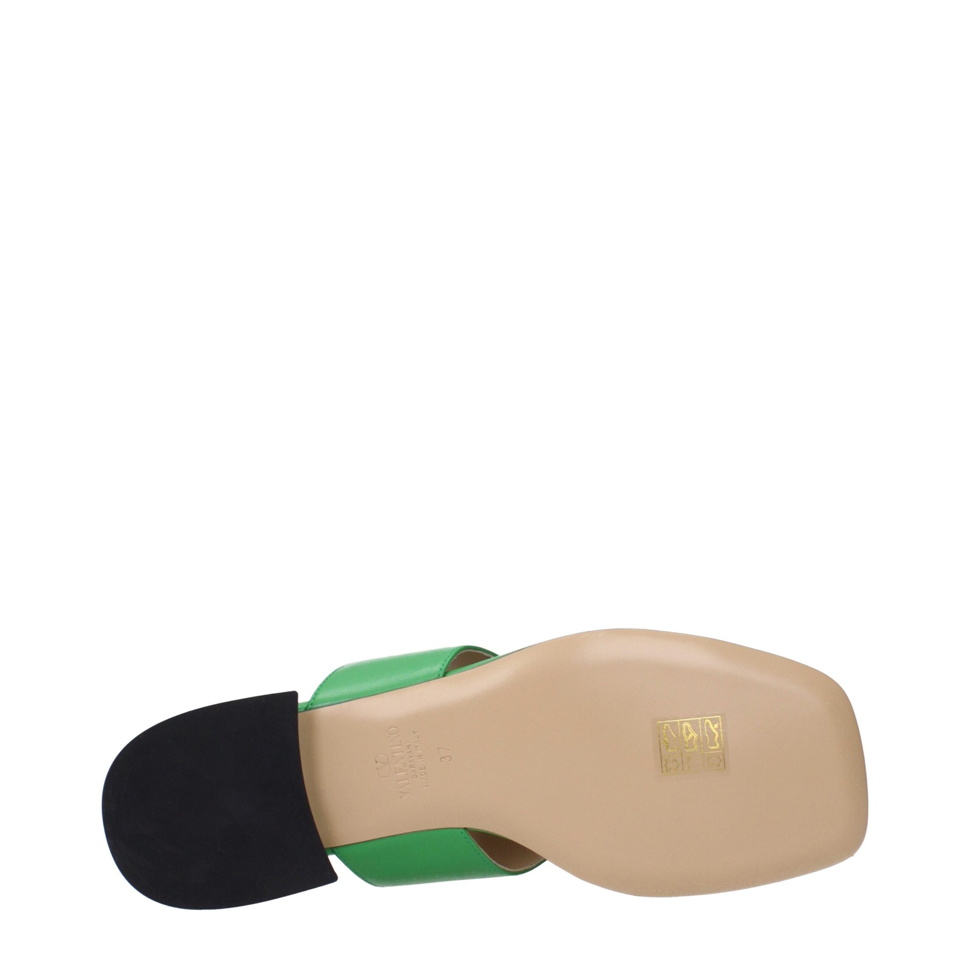 Valentino Garavani Green Leather Flip-Flop Sandals | Regal Royce