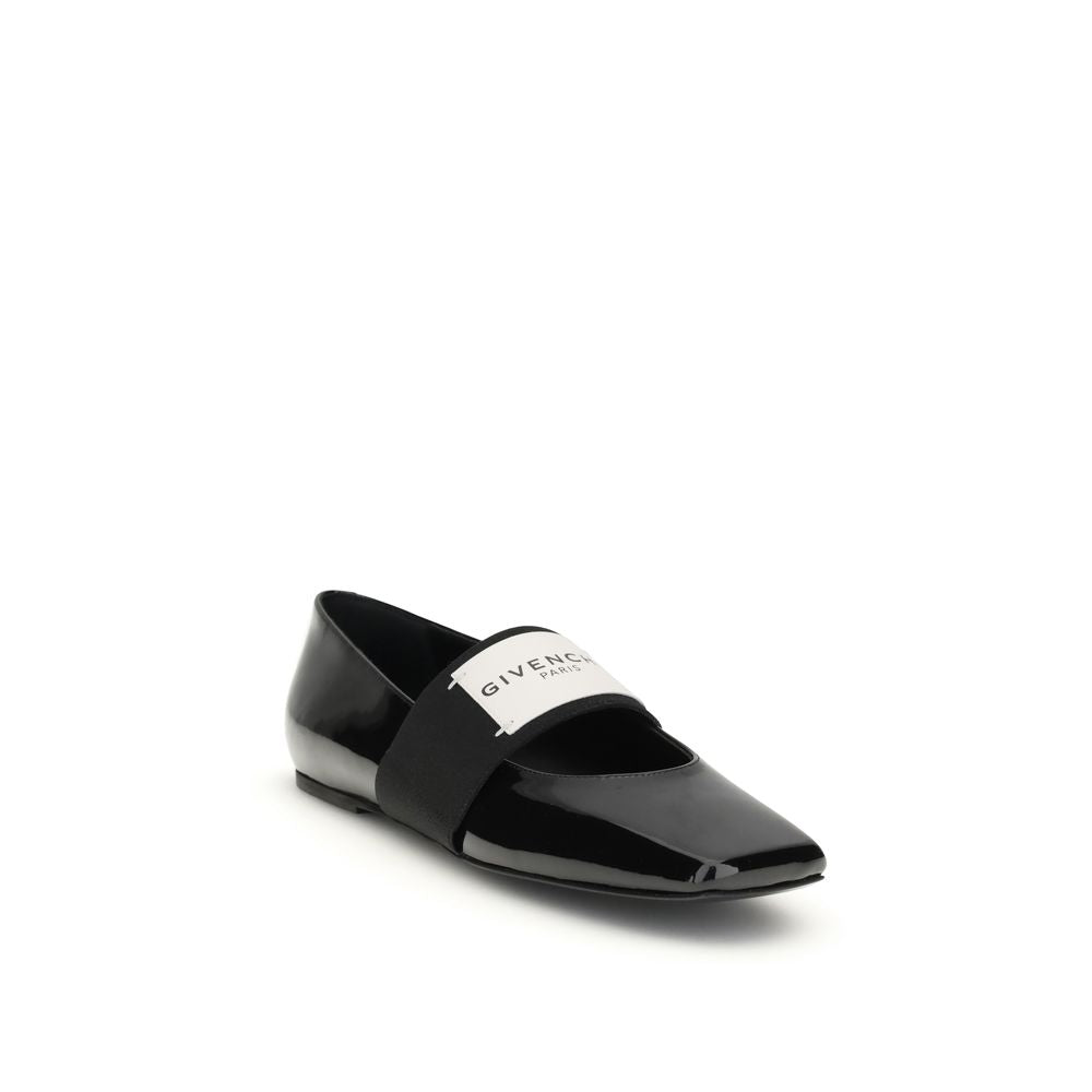 Givenchy Black Leather Ballet Flats | Regal Royce