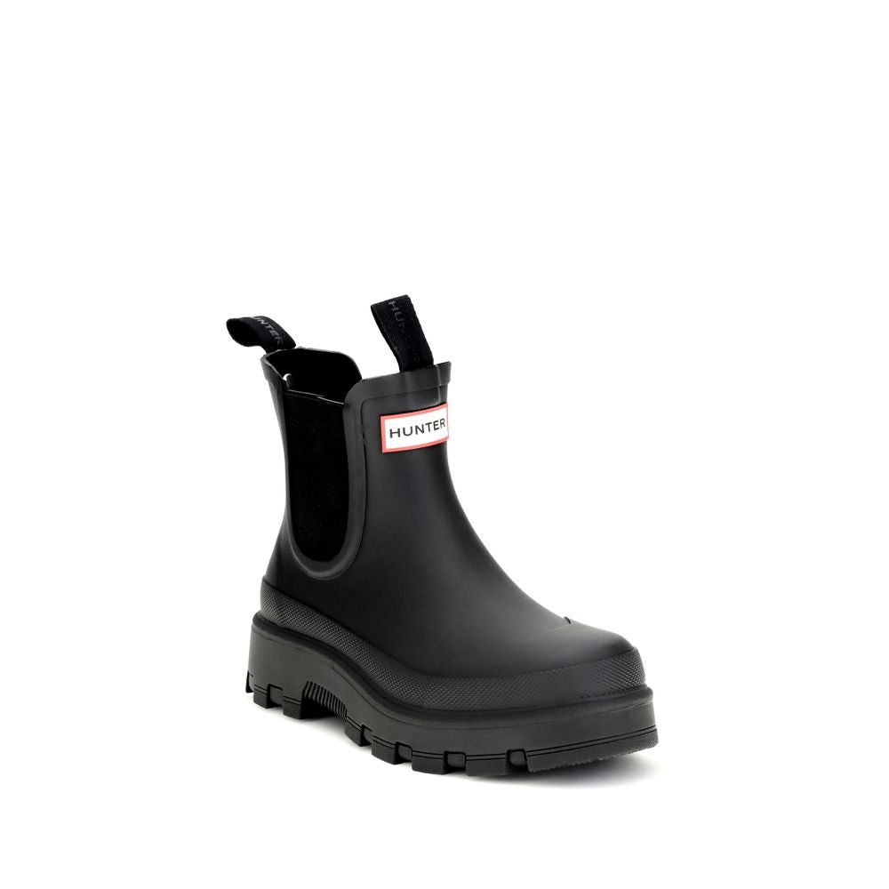 Hunter Black Rubber Chelsea Boots | Regal Royce