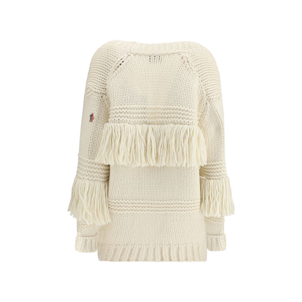 Moncler Grenoble Cream Polyamide Cardigan