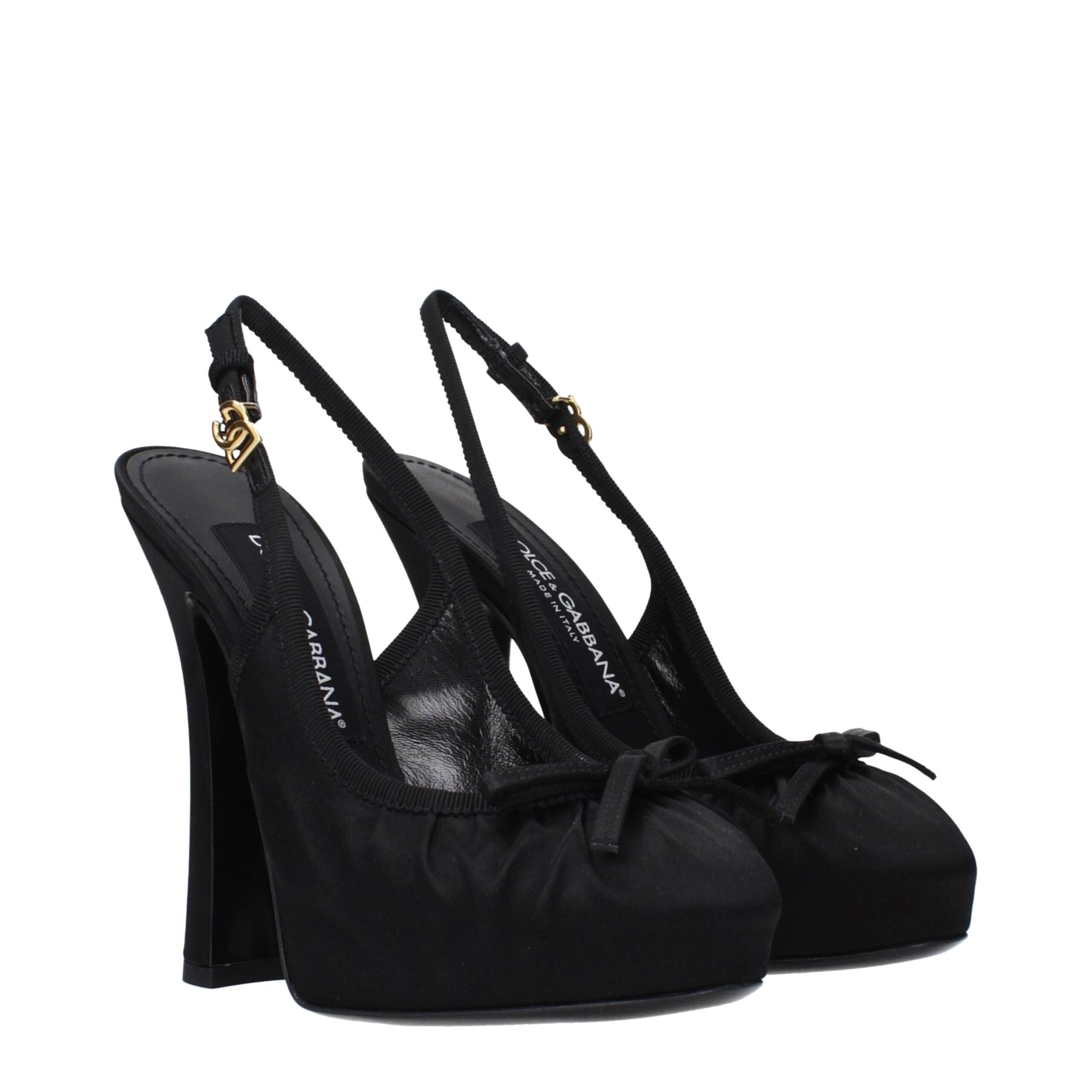 Dolce & Gabbana Black Satin Pumps | Regal Royce