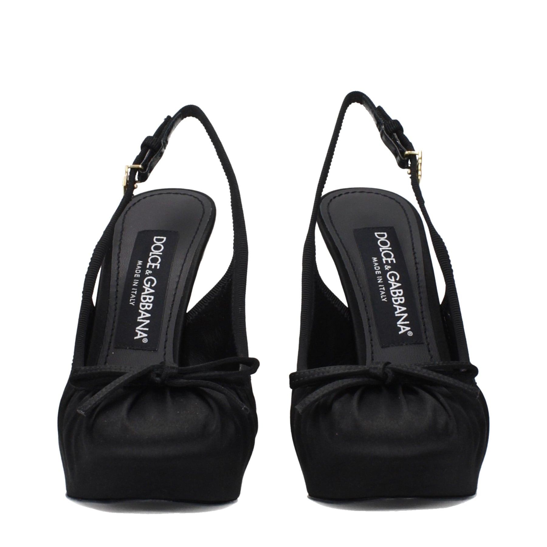 Dolce & Gabbana Black Satin Pumps | Regal Royce