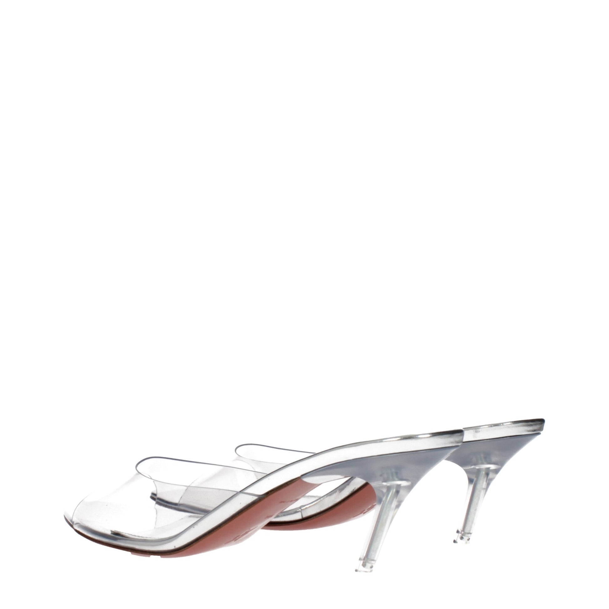 Amina Muaddi Transparent Pvc Stiletto Heel Sandals | Regal Royce
