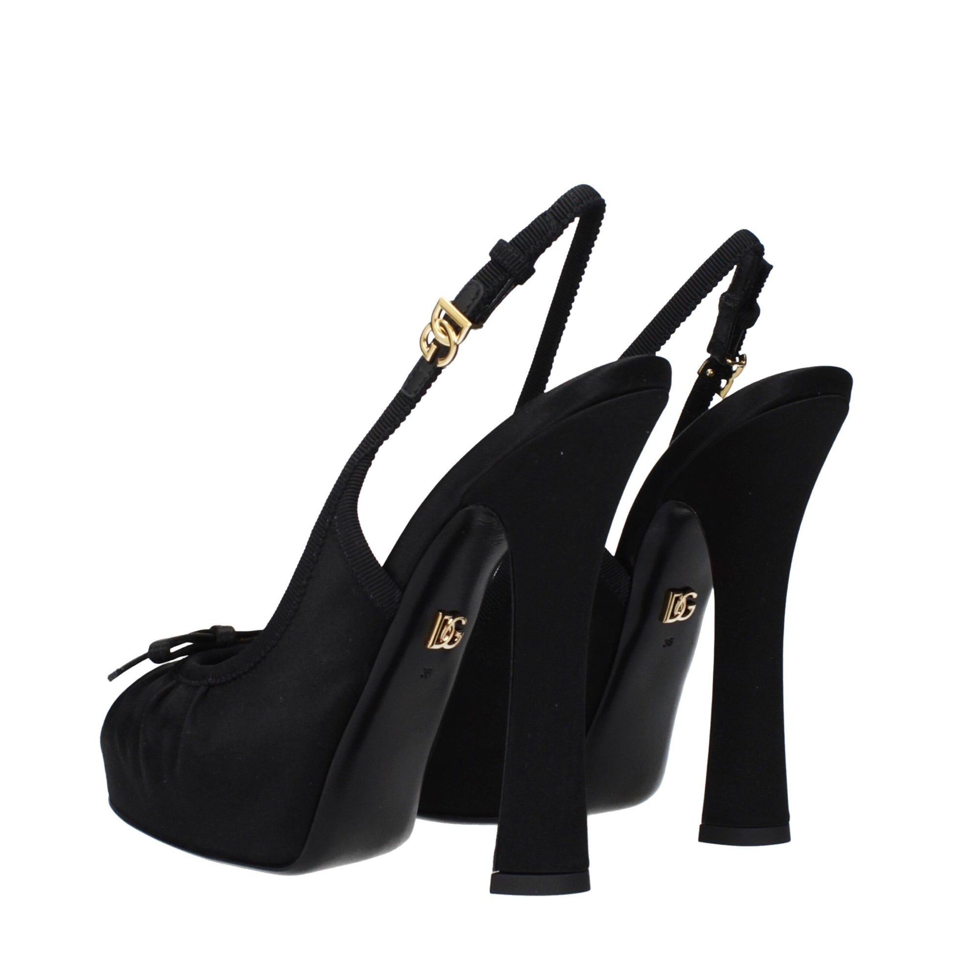 Dolce & Gabbana Black Satin High Heel Pumps | Regal Royce