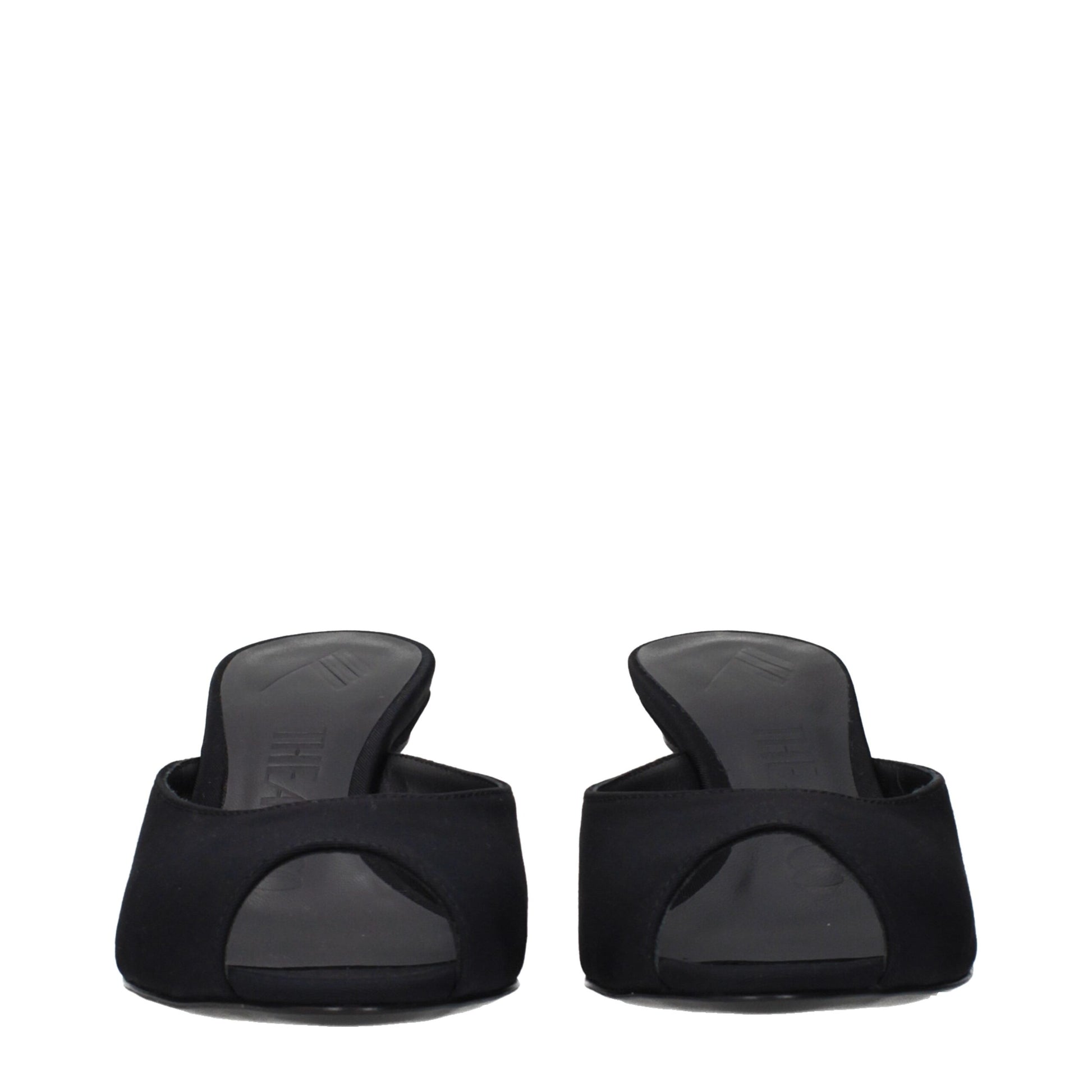 The Attico Black Fabric Flat Sandals | Regal Royce