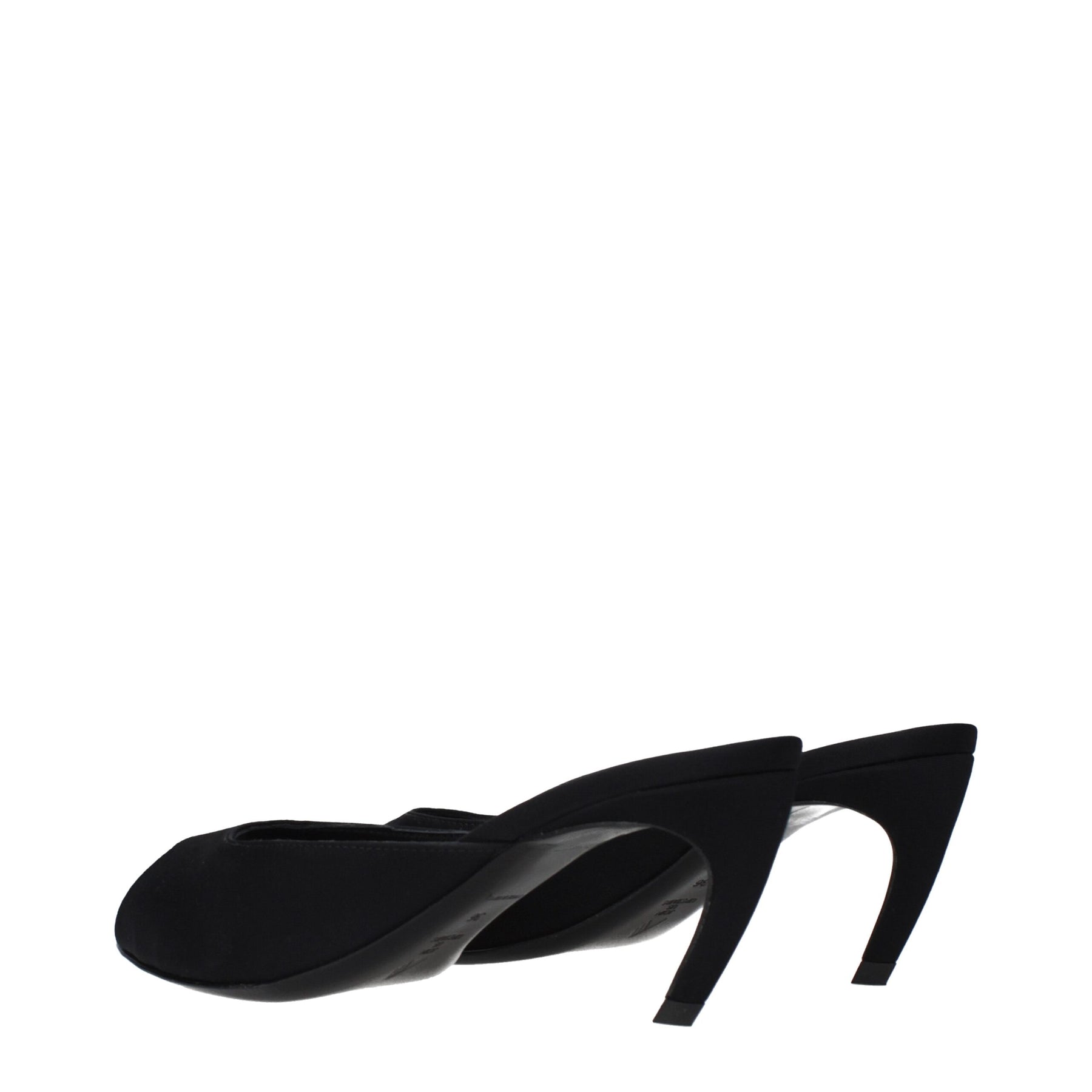 The Attico Black Fabric Flat Sandals | Regal Royce