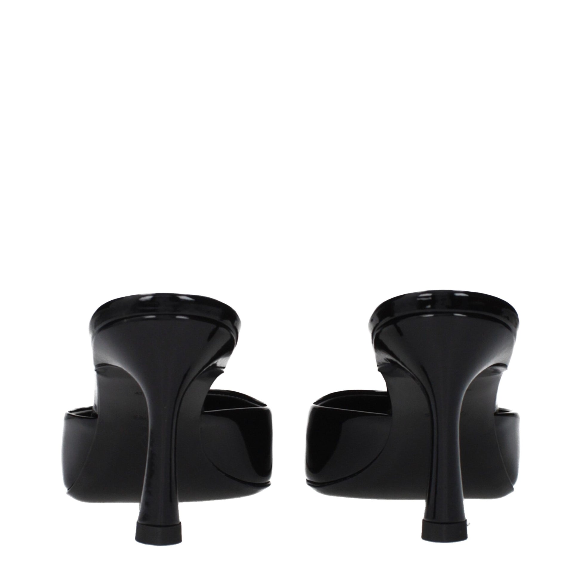 The Attico Black Leather Flat Sandals | Regal Royce