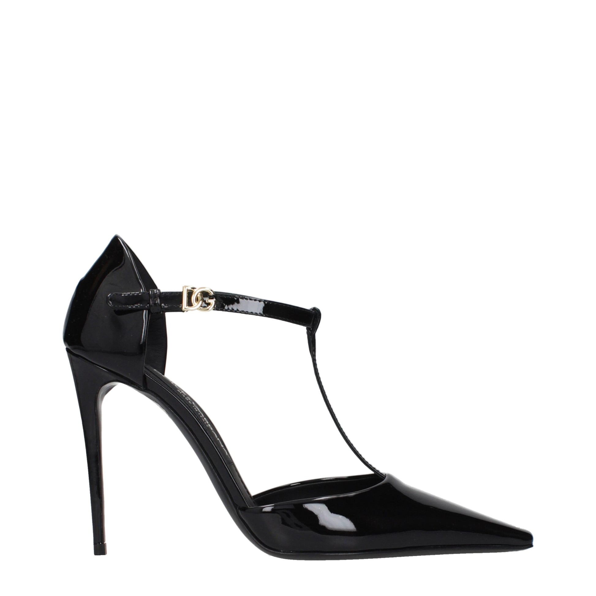 Dolce & Gabbana Black Leather High Heel Pumps | Regal Royce
