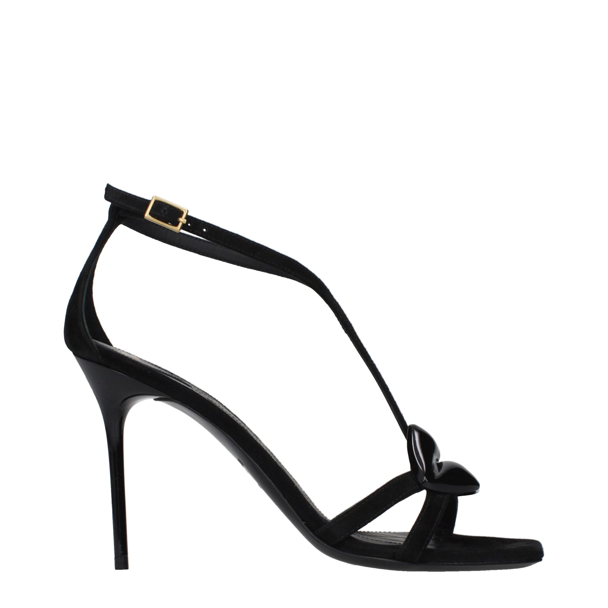 Balmain Black Leather Stiletto Heel Sandals | Regal Royce
