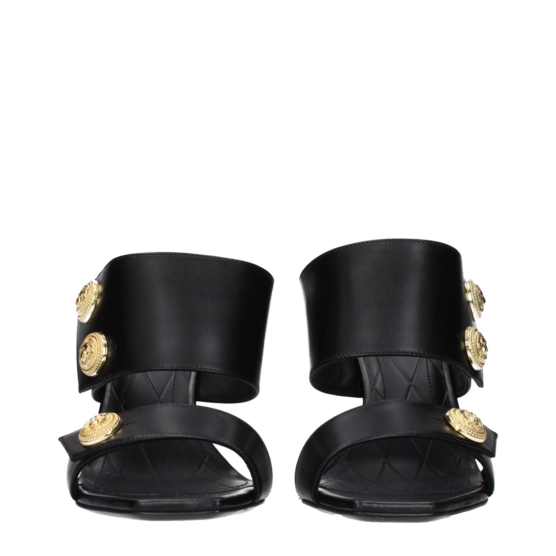 Balmain Black Leather Stiletto Heel Sandals | Regal Royce