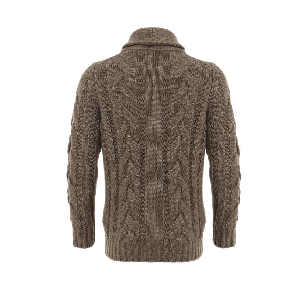 Gran Sasso Brown Wool Cardigan