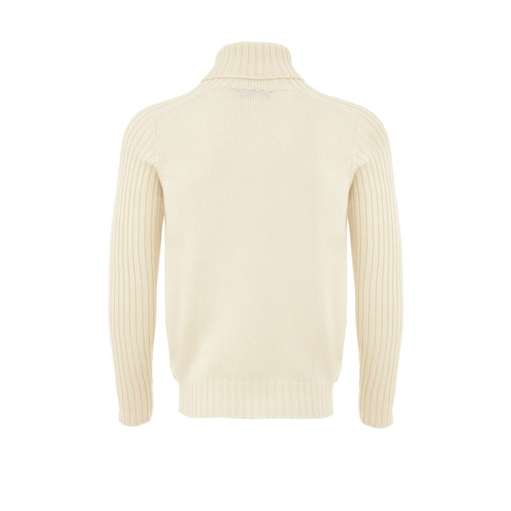 Gran Sasso White Wool Turtleneck