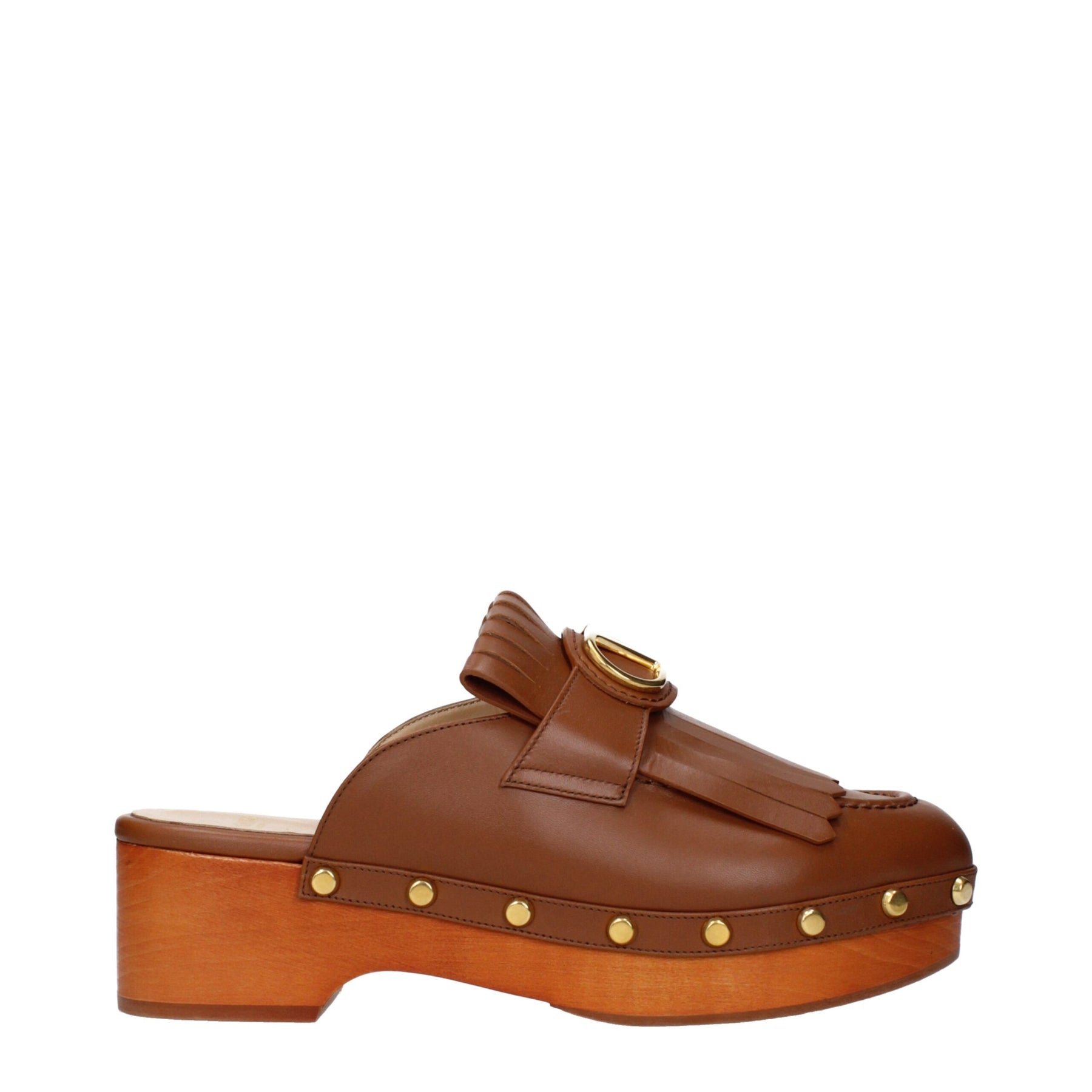 Valentino Garavani Brown Leather Slippers | Regal Royce