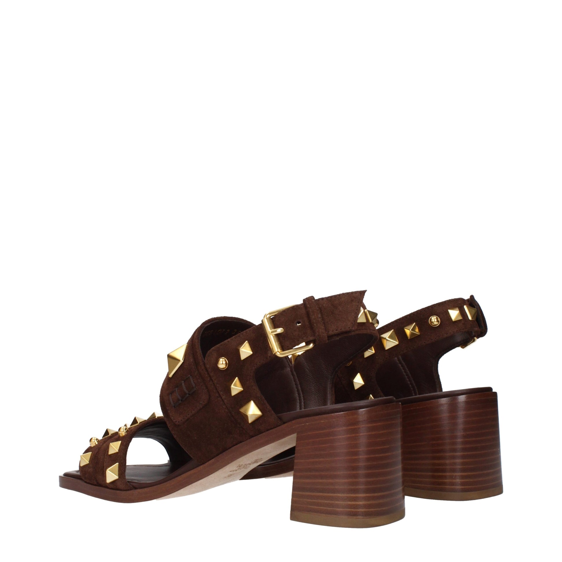 Valentino Garavani Brown Leather Strap-On Sandals | Regal Royce