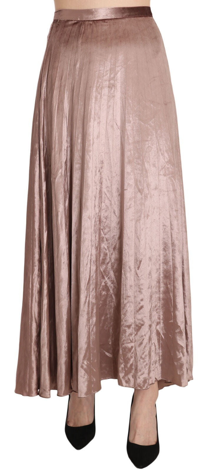 Mangano Chocolate Viscose High Waist A-line Maxi Skirt | Regal Royce