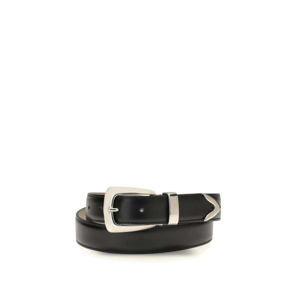 Khaite Black Calf Leather Bos Taurus Regular Belt