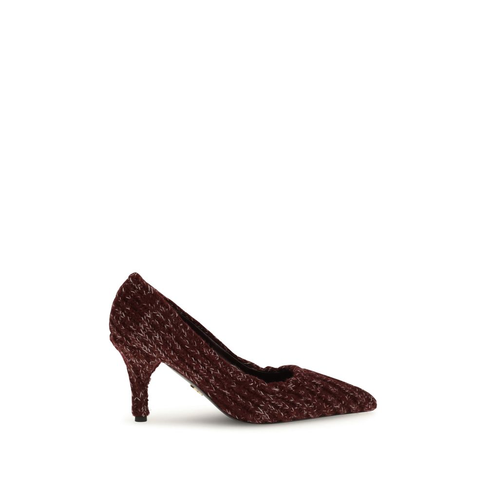 Prada Bordeaux Calf Leather Bos Taurus Platform Pumps | Regal Royce