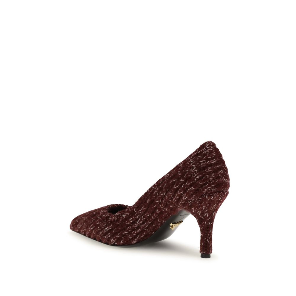 Prada Bordeaux Calf Leather Bos Taurus Platform Pumps | Regal Royce