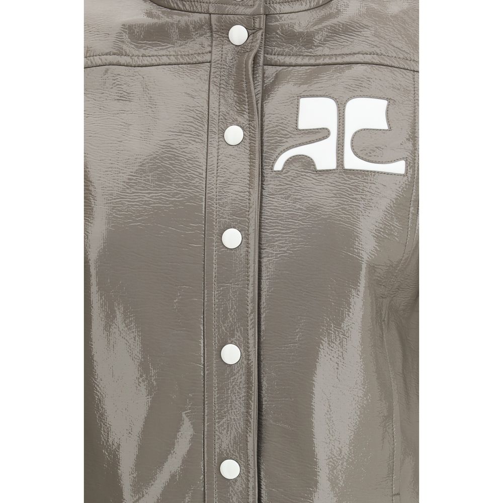 Courrèges Gray Cotton Full-Length Jacket | Regal Royce
