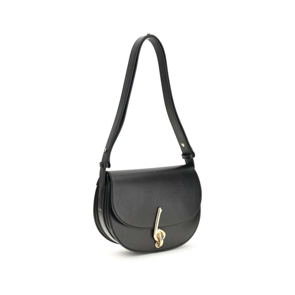Burberry Black Calf Leather Bos Taurus Shoulder Bag | Regal Royce