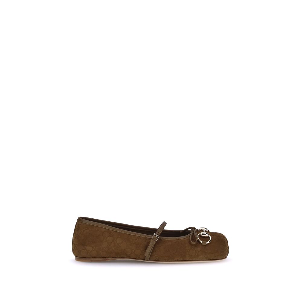 Gucci Brown Goatskin Ballet Flats | Regal Royce