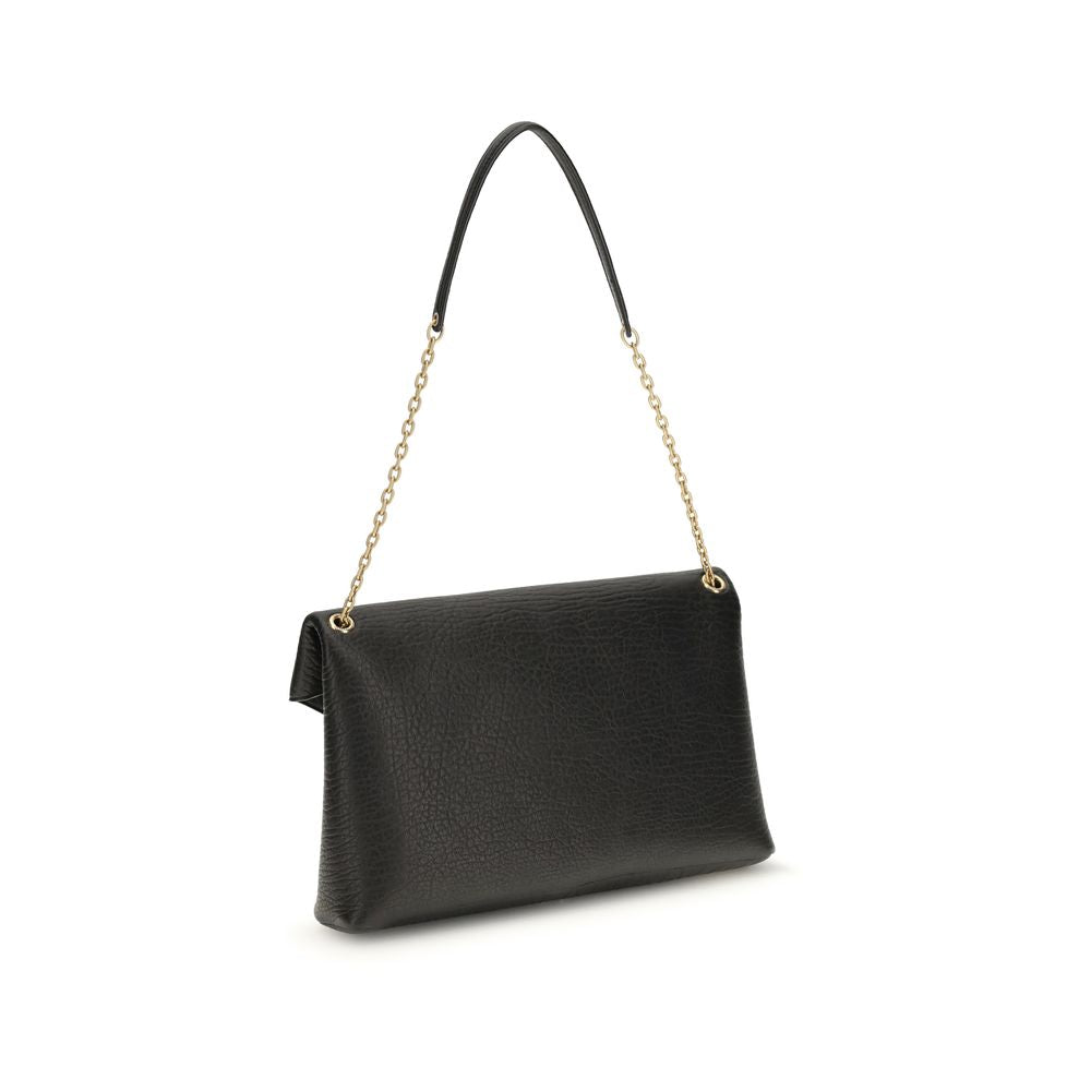 Saint Laurent Black Lamb Ovis Aries Aries Clutch Bag