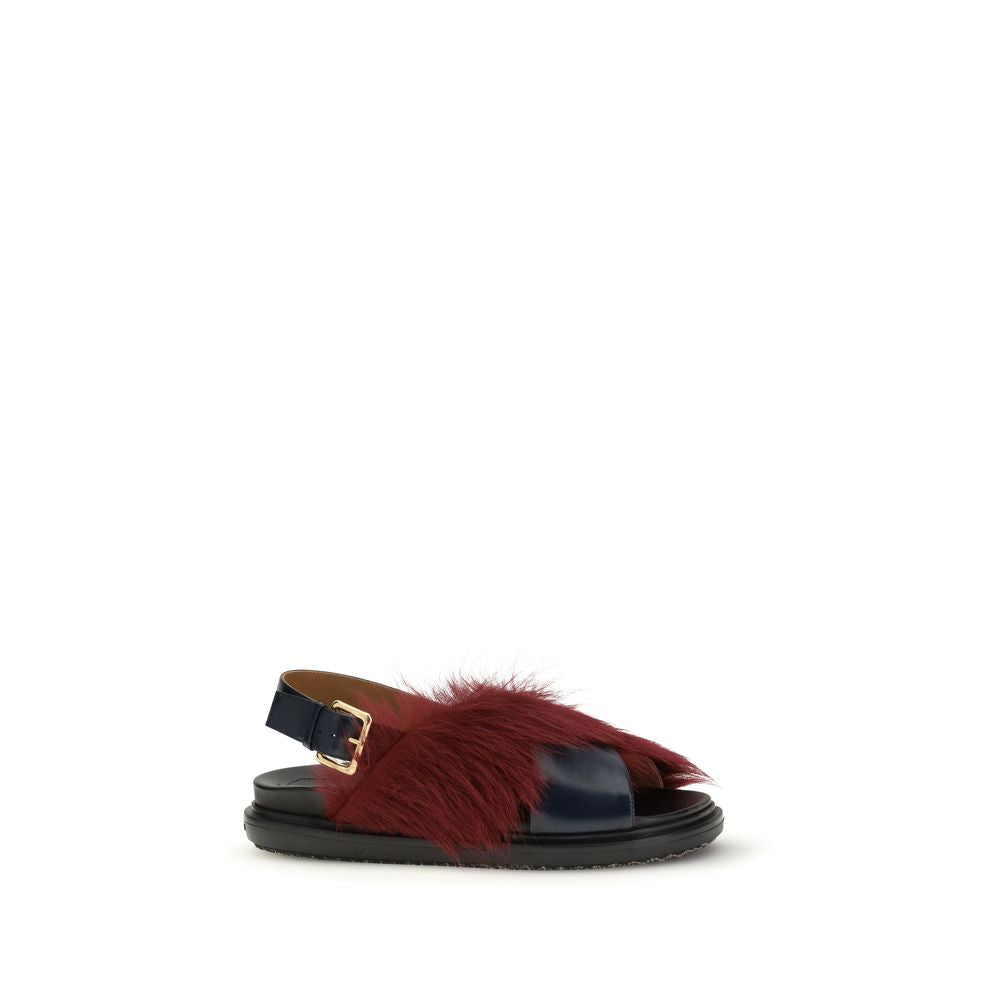 Marni Multicolor Calf Leather Bos Taurus Flat Sandals | Regal Royce