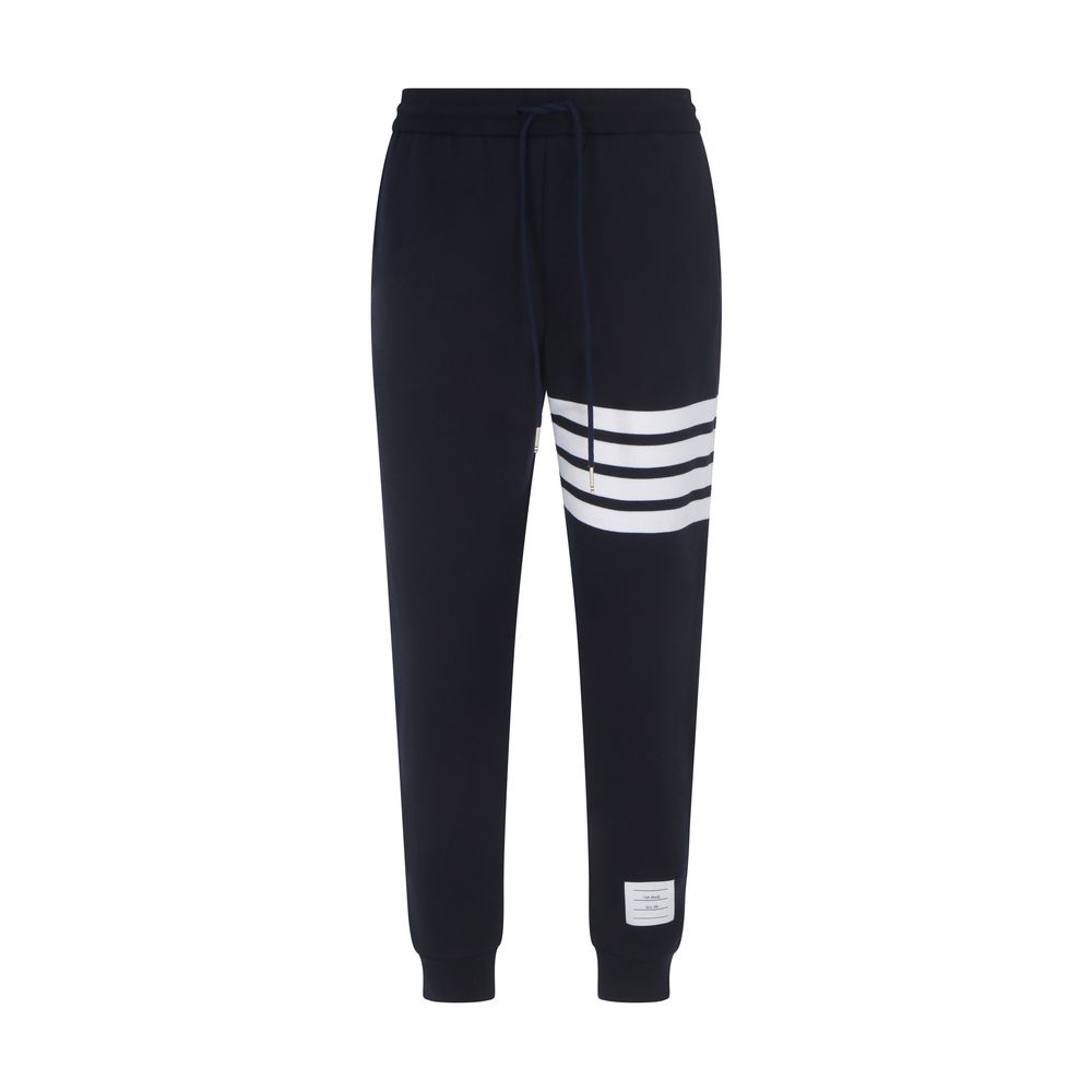 Thom Browne Blue Cotton Joggers (Workout Pants) | Regal Royce