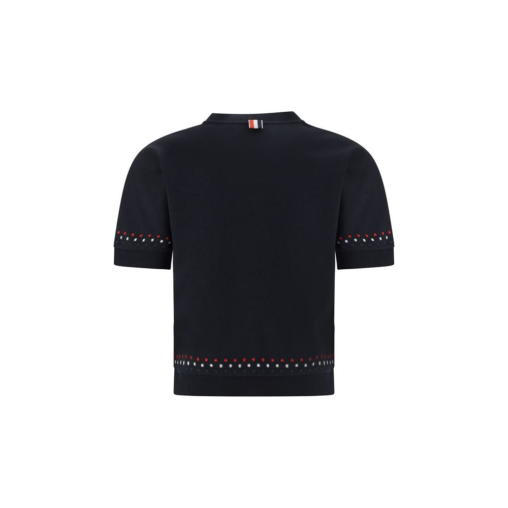 Thom Browne Black Cotton T-Shirt | Regal Royce