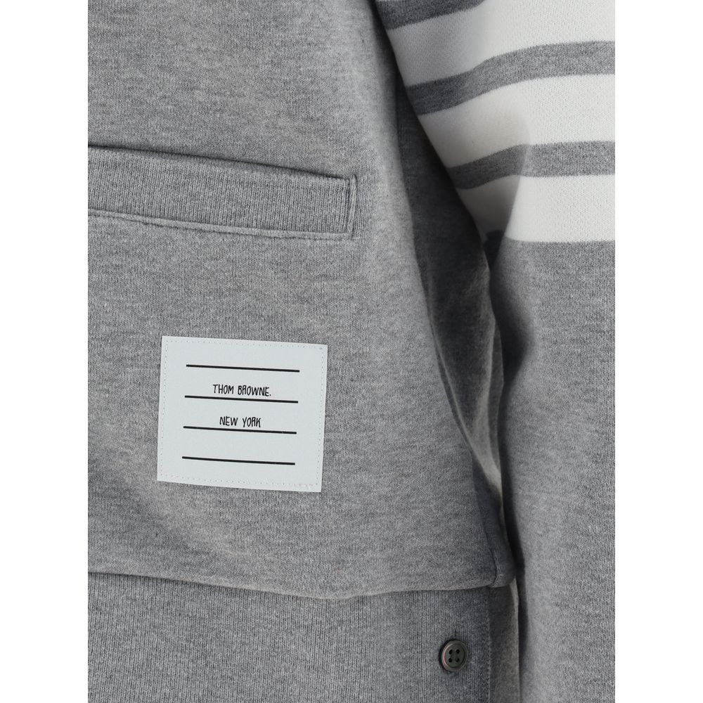 Thom Browne Gray Cotton Cardigan | Regal Royce