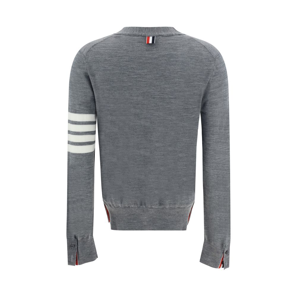 Thom Browne Gray Fleece Wool Polo Shirt