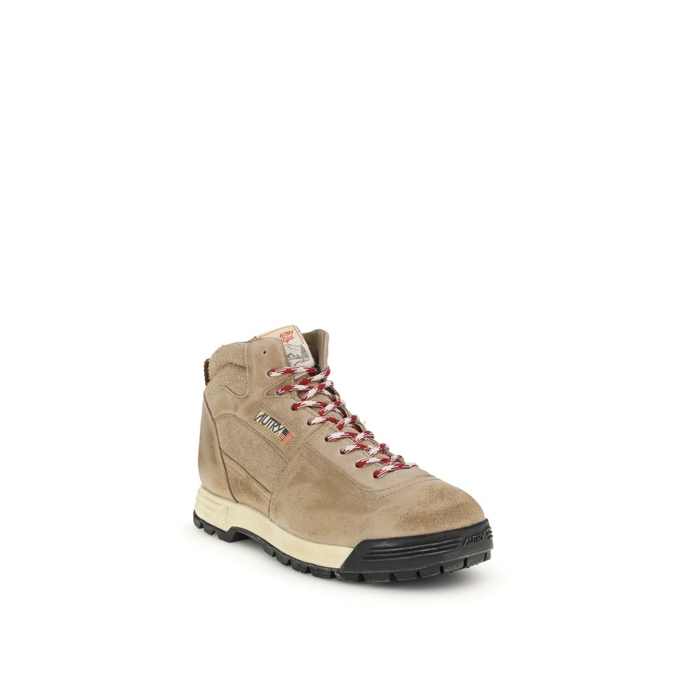 Autry Beige Rubber Lace-Up Boots | Regal Royce